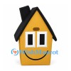 House Mascot Costume in Yellow with Black Roof and Chimney