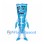 Tornado Mascot Costume in Blue and White