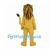 Lion Mascot Costume in Yellow with Two-Tone Shaggy Mane