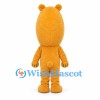 Gold Bear Mascot Costume with Yellow Belly and Long Black Nose