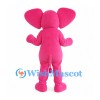 Pink Elephant Mascot Costume with Large Ears