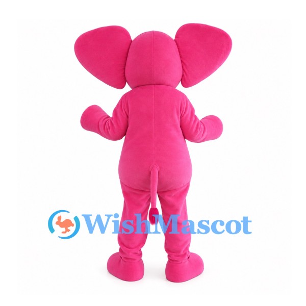 Pink Elephant Mascot Costume with Large Ears