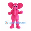 Pink Elephant Mascot Costume with Large Ears