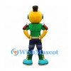Yellow Robot Mascot Costume with Green Circuit Board Chest