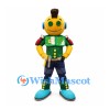 Yellow Robot Mascot Costume with Green Circuit Board Chest