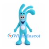 Turquoise Alien Mascot Costume with Three-Pronged Head