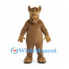 Alien Mascot Costume in Brown with Long Snout and Shaggy Fur