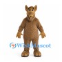 Alien Mascot Costume in Brown with Long Snout and Shaggy Fur