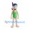 Snorkeler Mascot Costume with Green Swimsuit and Blue Goggles