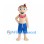 Boy Mascot Costume with Blue Swim Shorts and Pink Goggles