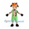 Goat Mascot Costume with Green Suspender Shorts
