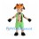 Goat Mascot Costume with Green Suspender Shorts