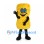 Cheese Mascot Costume with Blue Glasses and Black Mustache