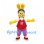 Yellow Rabbit Mascot Costume with Blue Headband and Red Vest