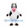 Black and White Cow Mascot Costume with Pink Snout