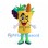 Shopping Bag Mascot Costume with Colorful Groceries