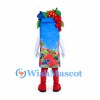Berry Juice Carton Mascot Costume in Blue with Fruit Top
