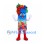 Berry Juice Carton Mascot Costume in Blue with Fruit Top