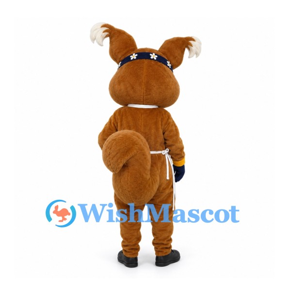 Kangaroo Mascot Costume with Blue Boxing Gloves and Headband