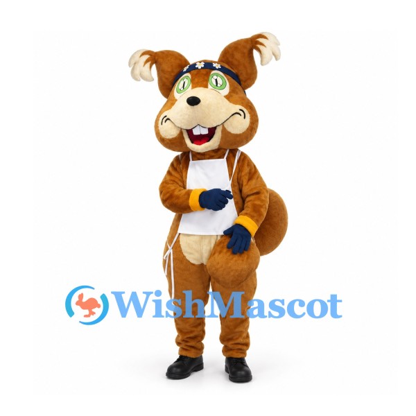 Kangaroo Mascot Costume with Blue Boxing Gloves and Headband