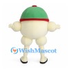 Egg Mascot Costume with Green and Red Cap