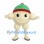 Egg Mascot Costume with Green and Red Cap