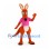 Orange Kangaroo Mascot Costume with Pink Shirt