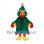 Green Parrot Mascot Costume with Red and Yellow Wings