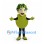 Green Monster Mascot Costume with Leaf-Like Hair