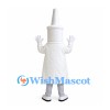 Syringe Mascot Costume with Glasses and White Lab Coat