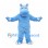 Blue Hippo Mascot Costume with Small Round Ears