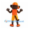Monkey Mascot Costume with Orange Cap and Vest