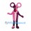 Scissors Mascot Costume in Pink and Purple