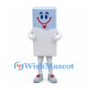 Eraser Mascot Costume in White and Light Blue