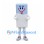 Eraser Mascot Costume in White and Light Blue