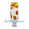 Tropical Fruit Juice Carton Mascot Costume with Green Cap