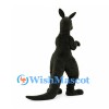 Black Kangaroo Mascot Costume with White Chest