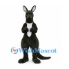 Black Kangaroo Mascot Costume with White Chest