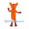 Orange Fox Mascot Costume with Purple Collar