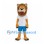 Lion Mascot Costume with White T-Shirt and Blue Shorts