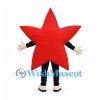 Red Star Mascot Costume with Black Legs