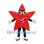 Red Star Mascot Costume with Black Legs