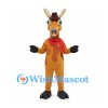 Horse Mascot Costume with Brown Cowboy Hat and Red Bandana