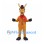 Horse Mascot Costume with Brown Cowboy Hat and Red Bandana