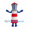 Lighthouse Mascot Costume with Red and White Stripes