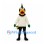Black Bird Mascot Costume with Cream Sweater