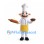 Chef Mascot Costume with White Hat and Yellow Apron