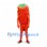 Carrot Mascot Costume in Orange with Green Top