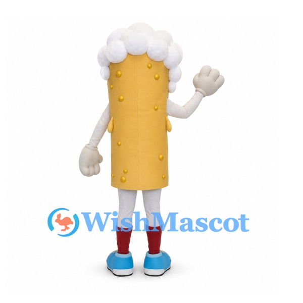 Beer Glass Mascot Costume with White Foam Top