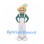 Boy Mascot Costume with White Overalls and Green Shirt